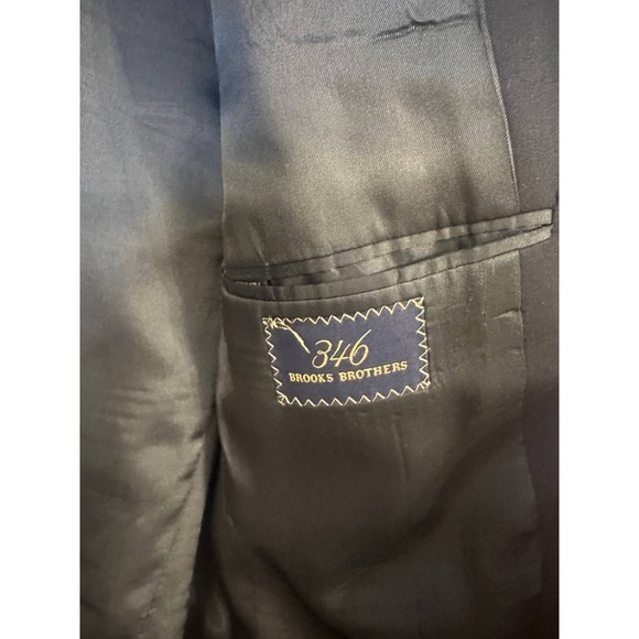 Brooks Brothers 346 Mens Navy Blazer Sport Coat Jacket 40S Gold Buttons READ - Picture 4 of 5